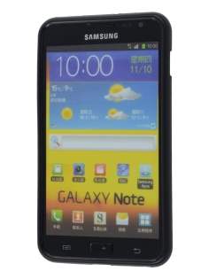 Samsung I9220 Galaxy Note Frosted Colour TPU Gel Case - Black