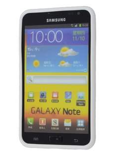 Samsung I9220 Galaxy Note Frosted Colour TPU Gel Case - White