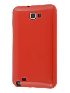 Samsung I9220 Galaxy Note Frosted Colour TPU Gel Case - Red