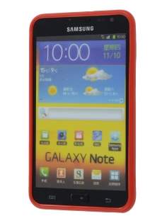 Samsung I9220 Galaxy Note Frosted Colour TPU Gel Case - Red