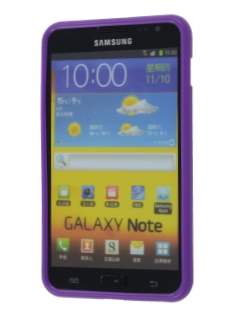 Samsung I9220 Galaxy Note Frosted Colour TPU Gel Case - Purple