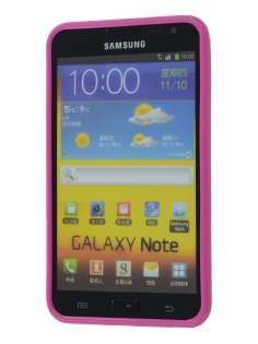Samsung I9220 Galaxy Note Frosted Colour TPU Gel Case - Pink