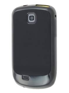 Samsung S5570 Galaxy Mini Frosted Colour TPU Gel Case - Black