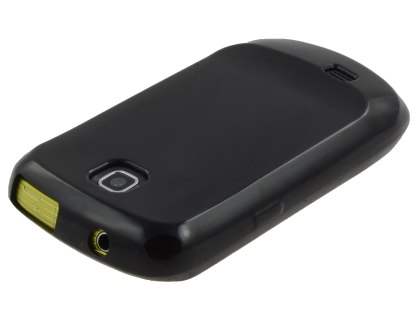Samsung S5570 Galaxy Mini Frosted Colour TPU Gel Case - Black