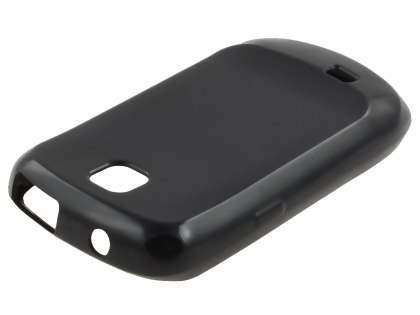 Samsung S5570 Galaxy Mini Frosted Colour TPU Gel Case - Black
