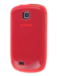 Samsung S5570 Galaxy Mini Frosted Colour TPU Gel Case - Red