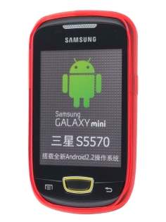 Samsung S5570 Galaxy Mini Frosted Colour TPU Gel Case - Red