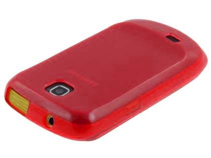 Samsung S5570 Galaxy Mini Frosted Colour TPU Gel Case - Red