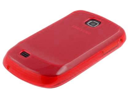 Samsung S5570 Galaxy Mini Frosted Colour TPU Gel Case - Red