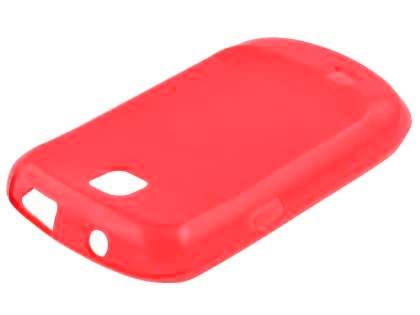 Samsung S5570 Galaxy Mini Frosted Colour TPU Gel Case - Red