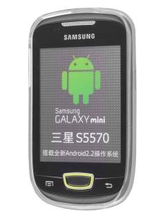 Samsung S5570 Galaxy Mini Frosted Colour TPU Gel Case - Clear
