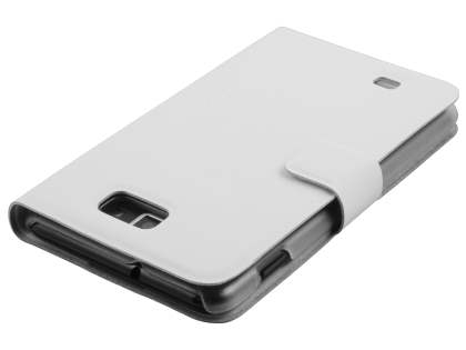 Samsung I9220 Galaxy Note Slim Genuine Leather Portfolio Case - White