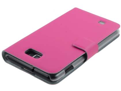 Samsung I9220 Galaxy Note Slim Genuine Leather Portfolio Case - Pink
