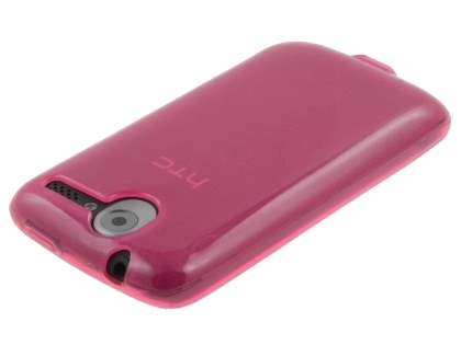 HTC Desire A8183 Frosted Colour TPU Gel Case - Pink