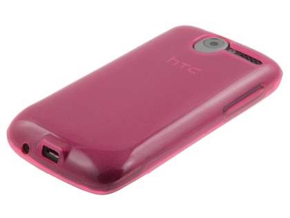 HTC Desire A8183 Frosted Colour TPU Gel Case - Pink