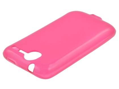 HTC Desire A8183 Frosted Colour TPU Gel Case - Pink