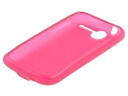 HTC Desire A8183 Frosted Colour TPU Gel Case - Pink