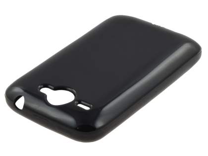 HTC Wildfire G8 Frosted Colour TPU Gel Case - Black