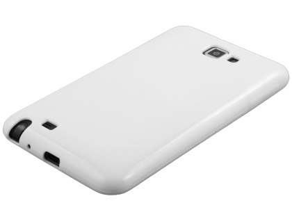 Samsung I9220 Galaxy Note Frosted Colour TPU Gel Case - White