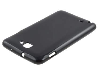 Samsung I9220 Galaxy Note Frosted Colour TPU Gel Case - Black