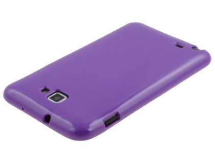 Samsung I9220 Galaxy Note Frosted Colour TPU Gel Case - Purple