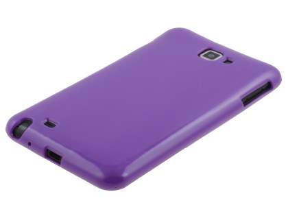 Samsung I9220 Galaxy Note Frosted Colour TPU Gel Case - Purple