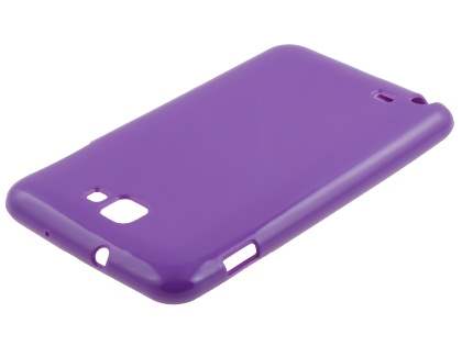 Samsung I9220 Galaxy Note Frosted Colour TPU Gel Case - Purple