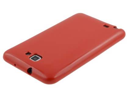 Samsung I9220 Galaxy Note Frosted Colour TPU Gel Case - Red
