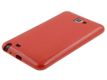 Samsung I9220 Galaxy Note Frosted Colour TPU Gel Case - Red