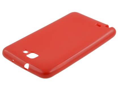 Samsung I9220 Galaxy Note Frosted Colour TPU Gel Case - Red