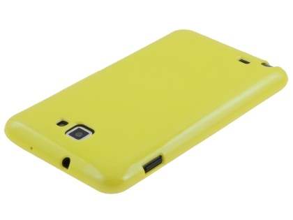 Samsung I9220 Galaxy Note Frosted Colour TPU Gel Case - Yellow