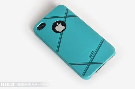 ROCK Nakedshell Rubberised Case for Apple iPhone 4S/4 - Sky Blue ROCK Nakedshell Rubberised Case for Apple iPhone 4S/4 - Sky Blue