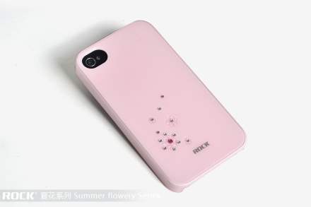 ROCK Snowflake Case for Apple iPhone 4S/4 - Baby Pink