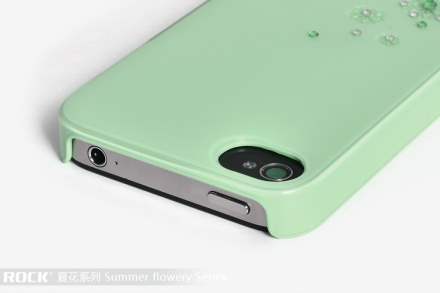 ROCK Snowflake Case for Apple iPhone 4S/4 - Baby Green