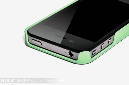 ROCK Snowflake Case for Apple iPhone 4S/4 - Baby Green