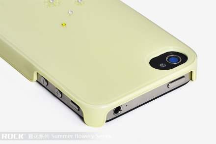 ROCK Snowflake Case for Apple iPhone 4S/4 - Baby Yellow