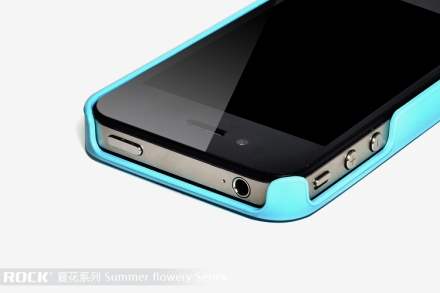 ROCK Snowflake Case for Apple iPhone 4S/4 - Baby Blue