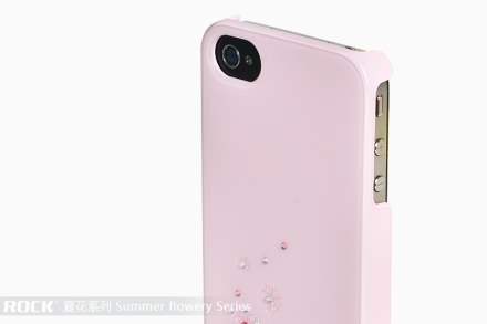 ROCK Snowflake Case for Apple iPhone 4S/4 - Baby Pink