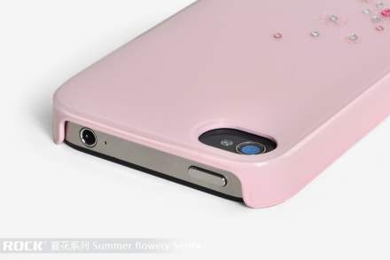 ROCK Snowflake Case for Apple iPhone 4S/4 - Baby Pink