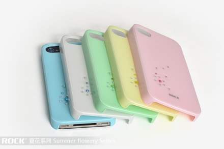 ROCK Snowflake Case for Apple iPhone 4S/4 - Baby Pink