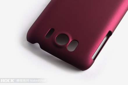 ROCK Nakedshell Rubberised Case for HTC Sensation XL - Burgundy Red