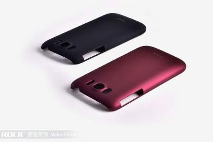 ROCK Nakedshell Rubberised Case for HTC Sensation XL - Burgundy Red