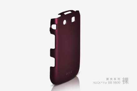 ROCK Nakedshell Rubberised Case for BlackBerry Torch 9810/9800 - Burgundy Red