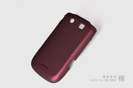 ROCK Nakedshell Rubberised Case for BlackBerry Torch 9810/9800 - Burgundy Red