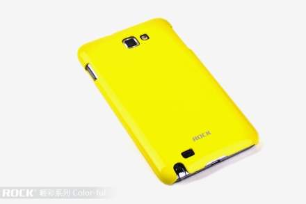 ROCK Nakedshell Colour Case for Samsung I9220 Galaxy Note - Glossy Yellow Hard Case