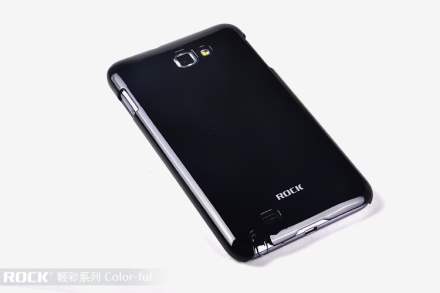 ROCK Nakedshell Colour Case for Samsung I9220 Galaxy Note - Glossy Black Hard Case