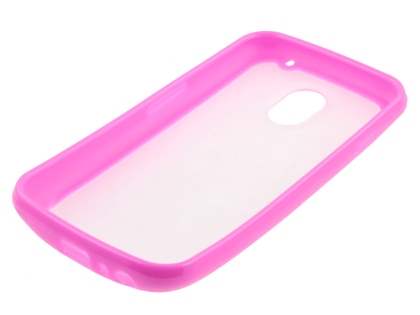 Samsung I9250 Google Galaxy Nexus Dual-Design Case - Pink/Clear