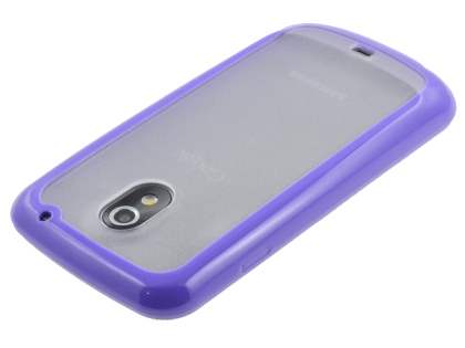Samsung I9250 Google Galaxy Nexus Dual-Design Case - Purple/Clear