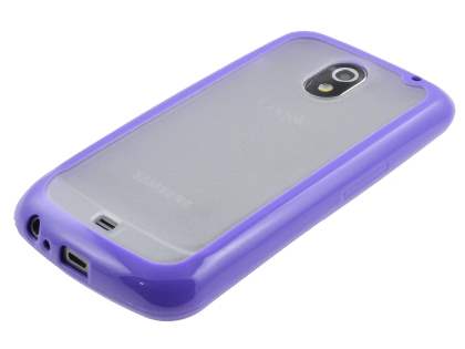 Samsung I9250 Google Galaxy Nexus Dual-Design Case - Purple/Clear