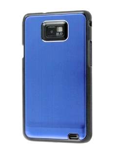 Brushed Aluminium Case for Samsung Galaxy S2 - Ocean Blue Hard Case